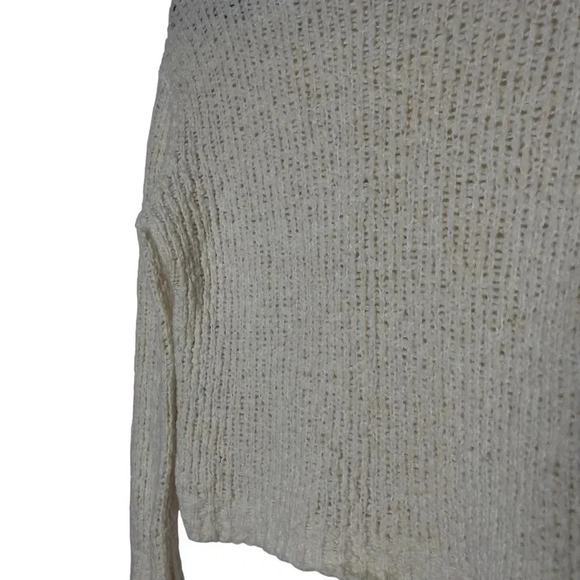 Vince Merino Wool Blend Chunky Knit Long Sleeve  Cream Sweater Size Small - Picture 6 of 8